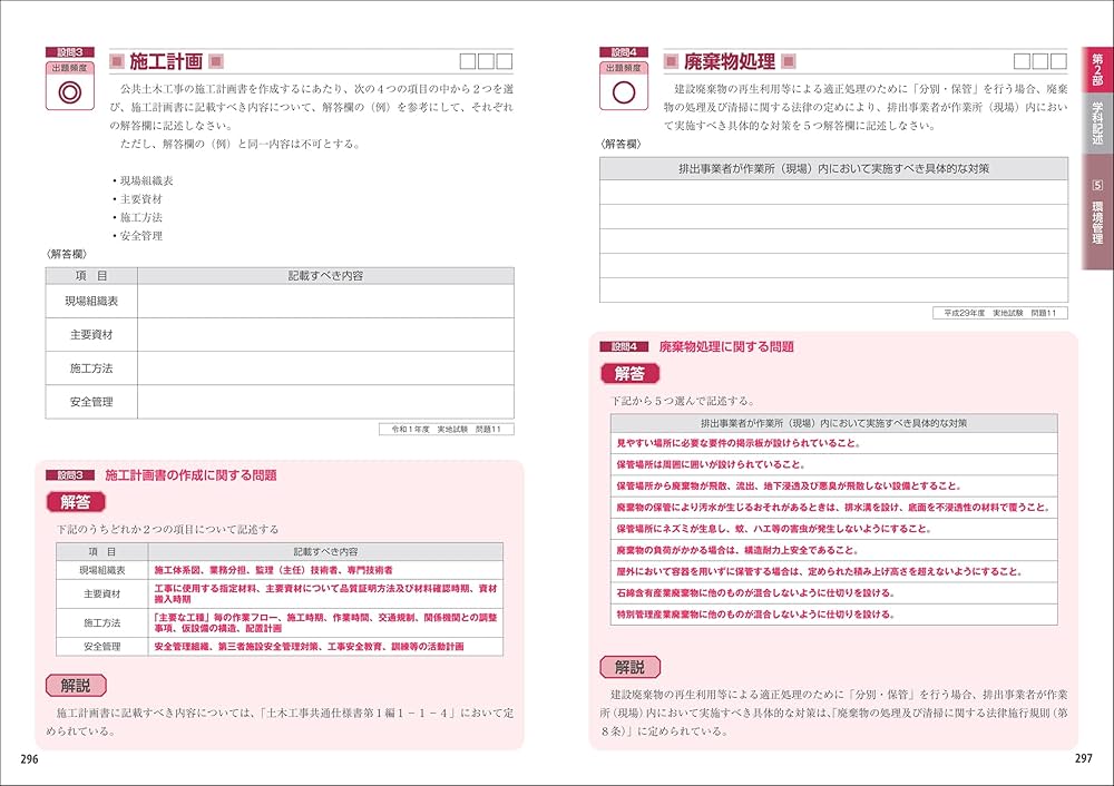 最新版　2024年度版　一級土木施工管理技士　2次試験　テキスト&問題集 81Q05MqFXqL.jpg